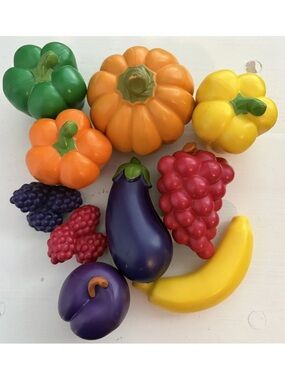 Learning Resources Color Sorting Farmers Market Toy Fruits Vegetables Play Lot